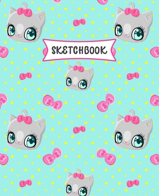 Sketchbook: Kawaii Cat Sketch Book for Kids - Practice Drawing and Doodling - Sketching Book for Toddlers & Tweens Cover Image