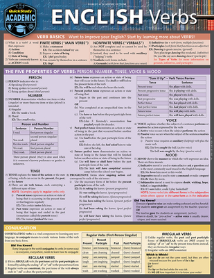 English Verbs: Quickstudy Language Arts Laminated Reference & Study Guide  (Other)