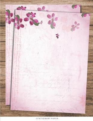 Stationary Paper: Floral Script Stationery Letter Paper, Set of 25 Sheets Flower Designs for Writing, Flyers, Copying, Crafting, Invitat By Very Stationary Paper Cover Image