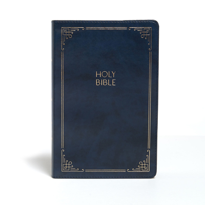 KJV Large Print Personal Size Reference Bible, Navy Leathertouch By Holman Bible Publishers (Editor) Cover Image