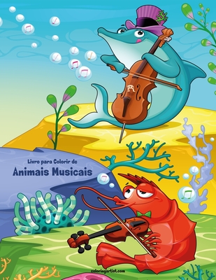 Livro para Colorir de Animais Musicais
