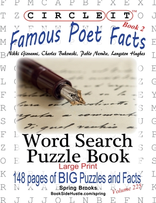 Circle It, Famous Poet Facts, Book 2, Word Search, Puzzle Book Cover Image