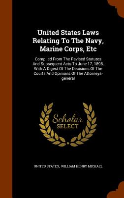 Cover for United States Laws Relating to the Navy, Marine Corps, Etc