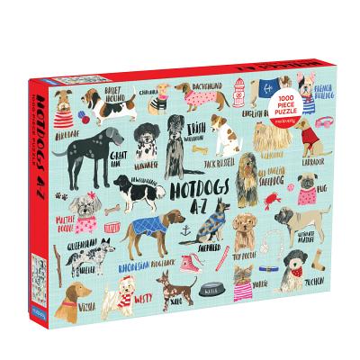 Hot Dogs A-Z 1000 Piece Puzzle By Mudpuppy, Carolyn Gavin (Illustrator) Cover Image