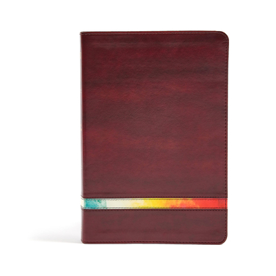 NIV Rainbow Study Bible, Maroon LeatherTouch Cover Image