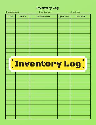 Inventory log: V.8 - Inventory Tracking Book, Inventory Management and Control, Small Business Bookkeeping / double-sided perfect bin Cover Image