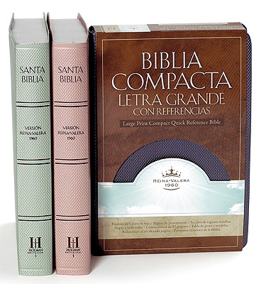 RVR 1960 Biblia Compacta Letra Grande con Referencias, zafiro azul símil piel