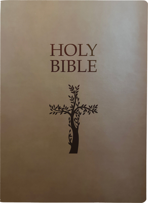 KJV Holy Bible, Cross Design, Large Print, Coffee Ultrasoft: (Red Letter, Brown, 1611 Version) (King James Version Sword Bible)