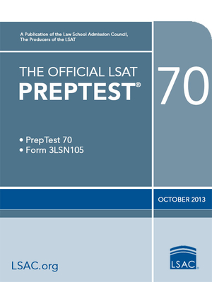 The Official LSAT Preptest 70: Oct. 2011 LSAT Cover Image