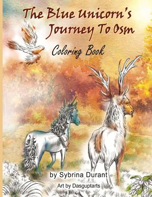 The Blue Unicorn's Journey To Osm Coloring Book Cover Image