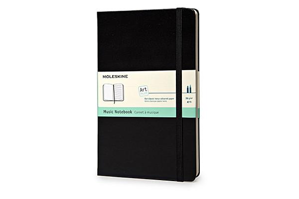 Moleskine Art Plus Music Notebook, Large, Black, Hard Cover (5 x 8.25) (Classic Notebooks)