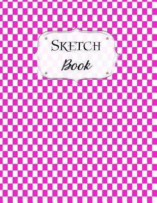 Sketch Book: Checkered Sketchbook Scetchpad for Drawing or Doodling Notebook Pad for Creative Artists Pink White By Avenue J. Artist Series Cover Image