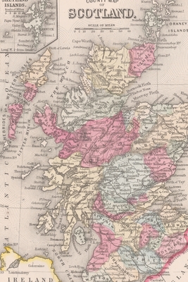 Cover for Scotland and Ireland Vintage Map Field Journal Notebook, 50 pages/25 sheets, 4x6