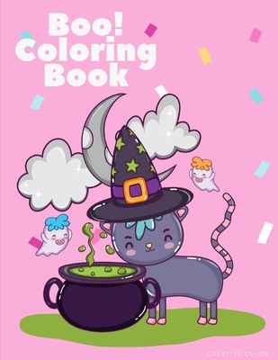 Boo! Coloring Book: Trick or Treat Drawing for kids children boys girls By Creative Color Cover Image