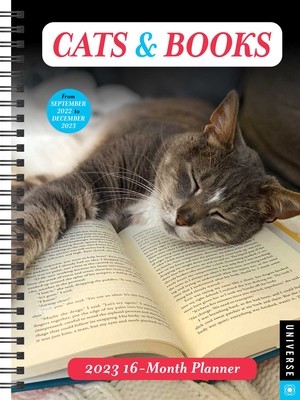 Cats & Books 2023 16-Month Planner By Universe Publishing Cover Image