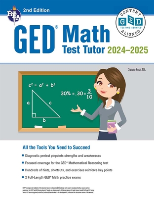 GED Math Test Tutor, for the 2024-2025 GED Test, 2nd Edition: All the Tools You Need to Succeed Cover Image