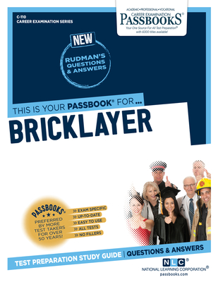 Bricklayer (C-110): Passbooks Study Guide (Career Examination Series #110) By National Learning Corporation Cover Image