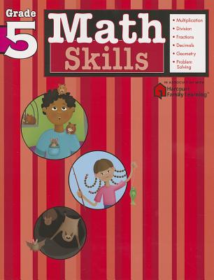 Math Skills: Grade 5 (Flash Kids Harcourt Family Learning) Cover Image
