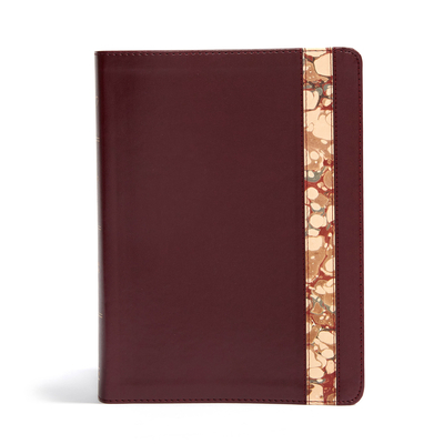 CSB Spurgeon Study Bible, Burgundy/Marble LeatherTouch®: Study Notes, Quotes, Sermons Outlines, Easy-to-Read Font Cover Image
