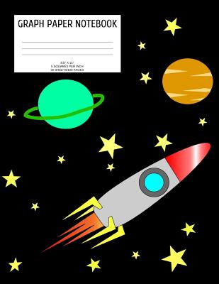 Graph Paper Notebook: Planets; 5 squares per inch; 50 sheets/100 pages; 8.5