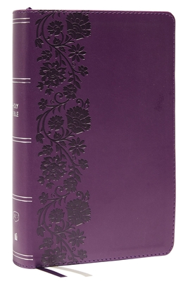 KJV Holy Bible: Large Print Single-Column with 43,000 End-Of-Verse Cross References, Purple Leathersoft, Personal Size, Red Letter, Comfort Print: Kin By Thomas Nelson Cover Image