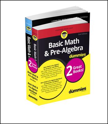 Basic Math & Pre-Algebra for Dummies Book + Workbook Bundle Cover Image