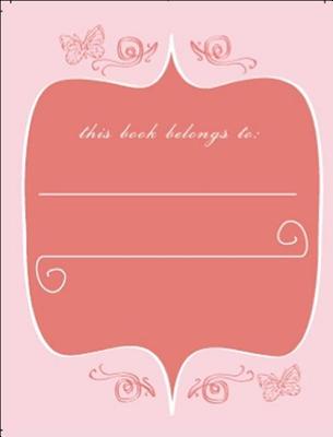 Bookplates - Pink Butterfly 12pk Cover