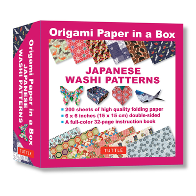 Origami Paper in a Box - Japanese Washi Patterns: 200 Sheets of Tuttle Origami Paper: 6x6 Inch Origami Paper Printed with 12 Different Patterns: 32-Pa By Tuttle Publishing (Editor) Cover Image