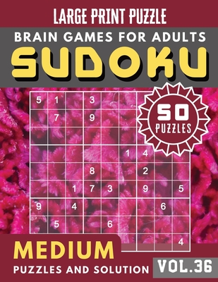 Sudoku Medium: suduko lover - Medium sudoku books Puzzles and Solutions Large Print Perfect for Seniors (Sudoku Brain Games Puzzles B Cover Image