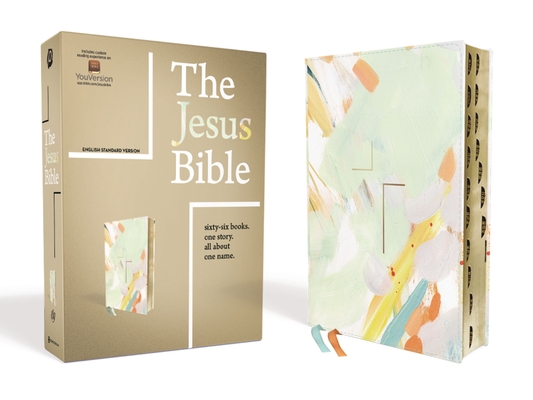 The Jesus Bible, ESV Edition, Leathersoft, Multi-Color/Teal, Indexed By Passion Publishing (Editor), Zondervan Cover Image