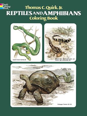 Reptiles and Amphibians Coloring Book Cover Image
