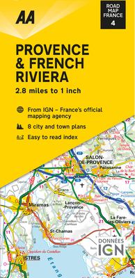 Road Map Provence & French Riviera (Road Map Europe) By AA Publishing Cover Image