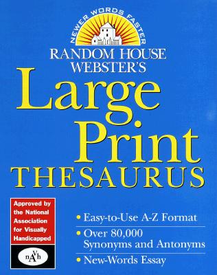 Random House Webster's Large Print Thesaurus By Random House (Editor) Cover Image
