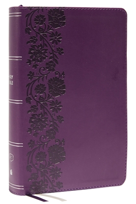 KJV Holy Bible: Large Print Single-Column with 43,000 End-Of-Verse Cross References, Purple Leathersoft, Personal Size, Red Letter, (Thumb Indexed): K Cover Image