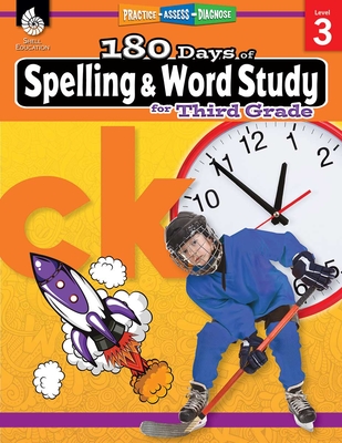 Spelling Word Study Gr-3: Practice, Assess, Diagnose (180 Days of Practice) Cover Image