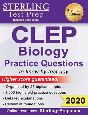 Sterling Test Prep CLEP Biology Practice Questions: High Yield CLEP Biology Questions By Sterling Test Prep Cover Image