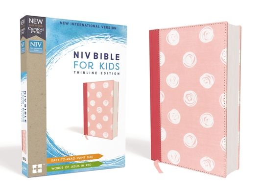 Niv, Bible for Kids, Cloth Over Board, Pink, Red Letter, Comfort Print: Thinline Edition By Zondervan Cover Image