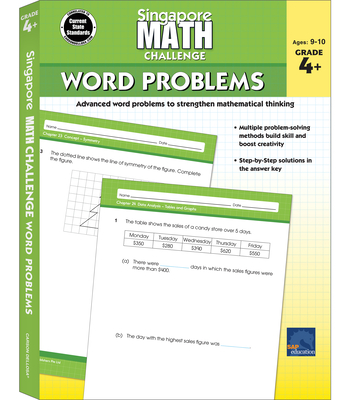 Singapore Math Challenge Word Problems, Grades 4 - 6: Volume 3 Cover Image