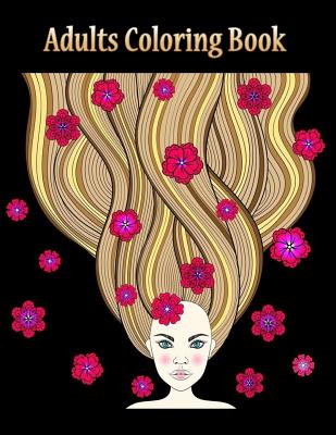 Adults Coloring Book: Fantasy/ Beautiful Coloring For Girls/Adults/Women Large Print Easy Color Bonus Mermaids Cover Image