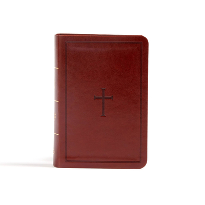 CSB Large Print Compact Reference Bible, Brown LeatherTouch Cover Image