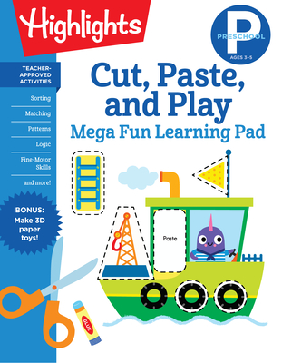 Preschool Cut, Paste, and Play Mega Fun Learning Pad (Highlights Mega Fun Learning Pads) By Highlights Learning (Created by) Cover Image