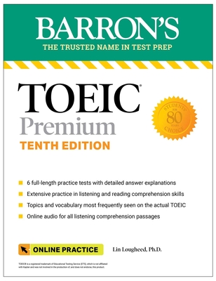 TOEIC Premium: 6 Practice Tests + Online Audio, Tenth Edition (Barron's Test Prep) cover