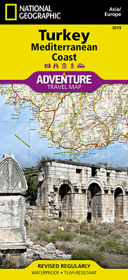 Türkiye (Turkey): Mediterranean Coast Map (National Geographic Adventure Map #3019) Cover Image