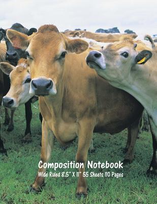 Composition Notebook: Wide Ruled Cow Farm Bull Bovine Cattle Cute Composition Notebook, Girl Boy School Notebook, College Notebooks, Composi Cover Image