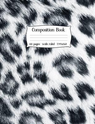 Composition Book: White Leopard Skin Cover Cover Image