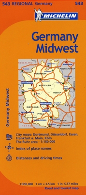 Michelin Germany Midwest Regional (Michelin Maps #543) By Michelin Cover Image