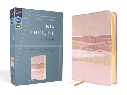 Niv, Thinline Bible, Leathersoft, Pink, Red Letter, Comfort Print By Zondervan Cover Image