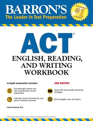 ACT English, Reading, and Writing Workbook (Barron's ACT Prep) Cover Image