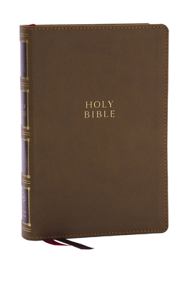 KJV Holy Bible: Compact Bible with 43,000 Center-Column Cross References, Brown Leathersoft, Red Letter, Comfort Print: King James Version Cover Image
