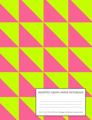 Inverted Graph Paper Notebook: White Grid On Gray Background, 4 Lines per inch, 120 pages, Large Size (8.5 x 11 in) Cover Image